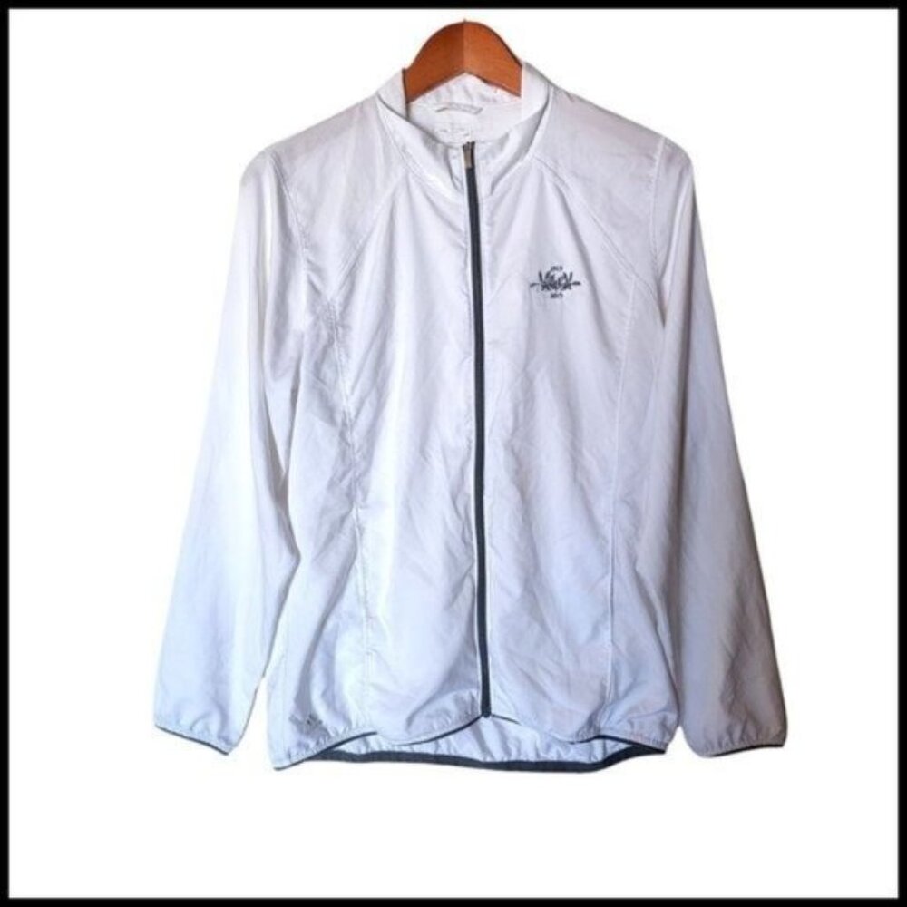 adidas Golf Womens Essentials Full Zip Wind Jacket White size L Large